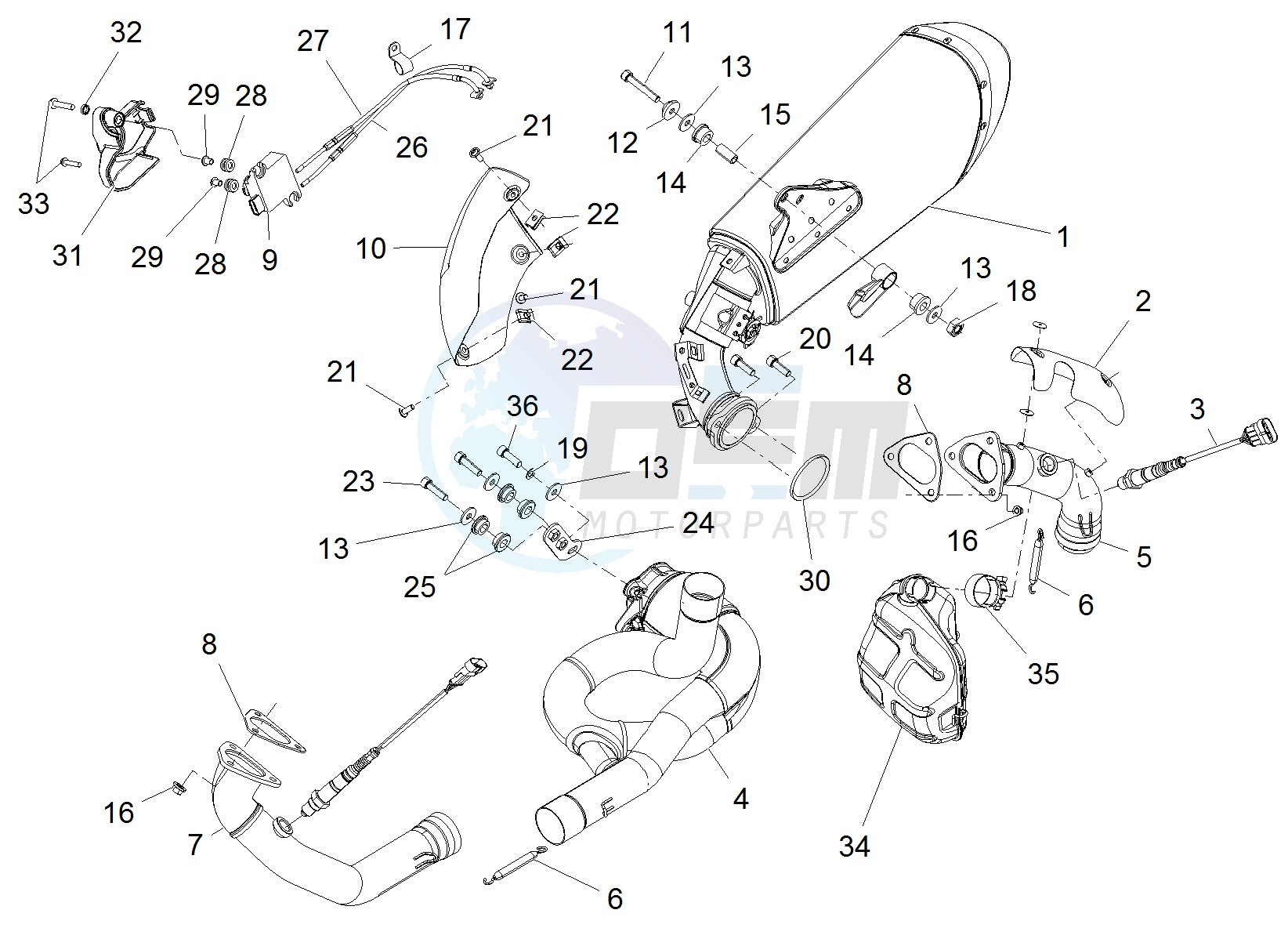 Exhaust pipe blueprint