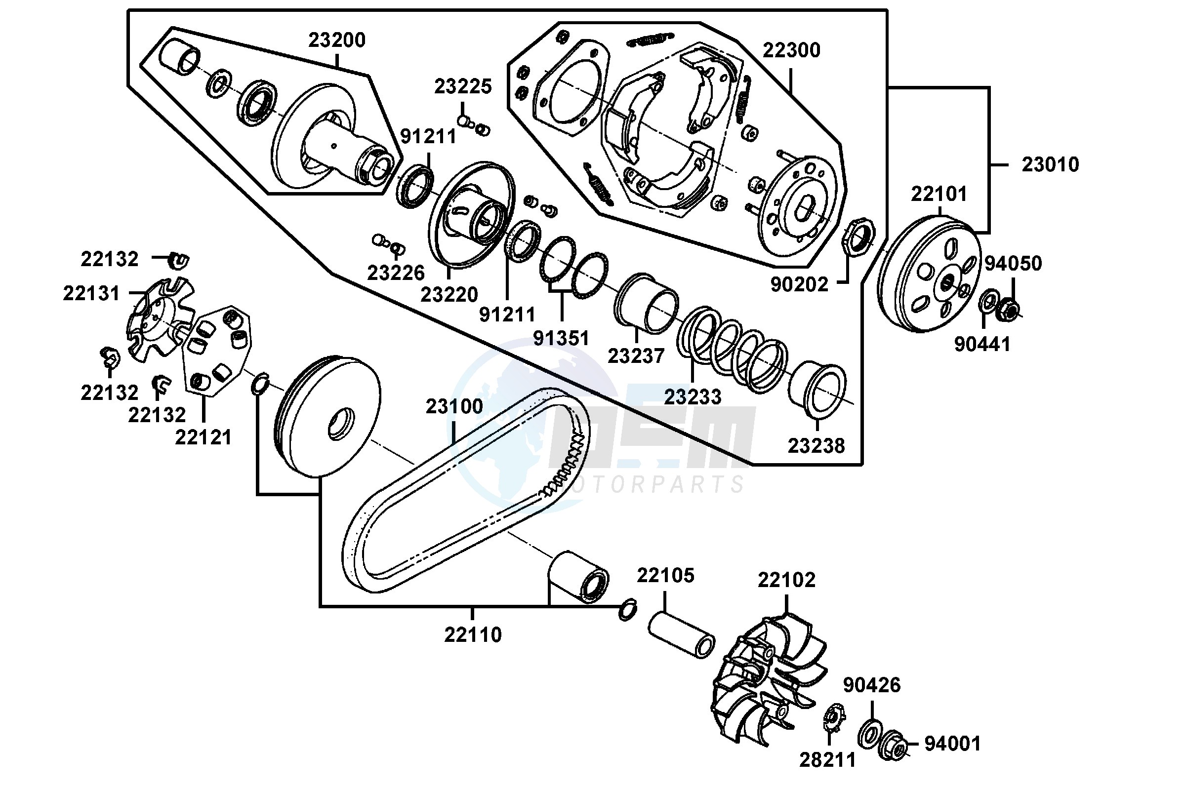 Driven Pulley blueprint
