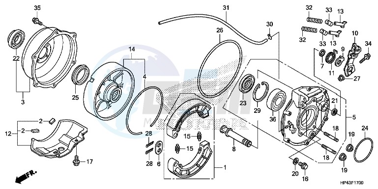 REAR BRAKE PANEL blueprint