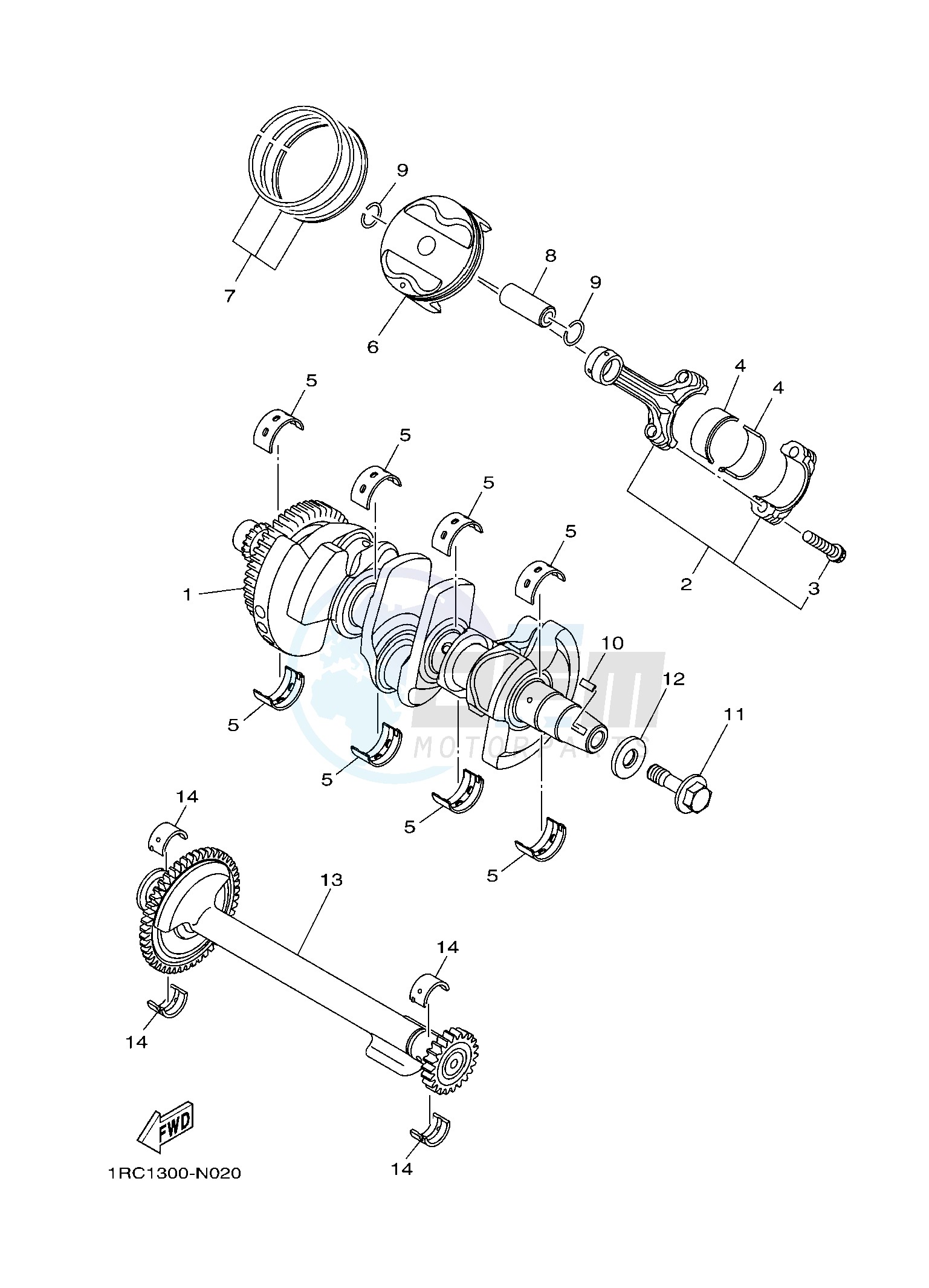 CRANKSHAFT & PISTON image