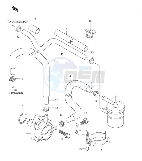 Fuel Pump (S/N 680685 & Older) blueprint