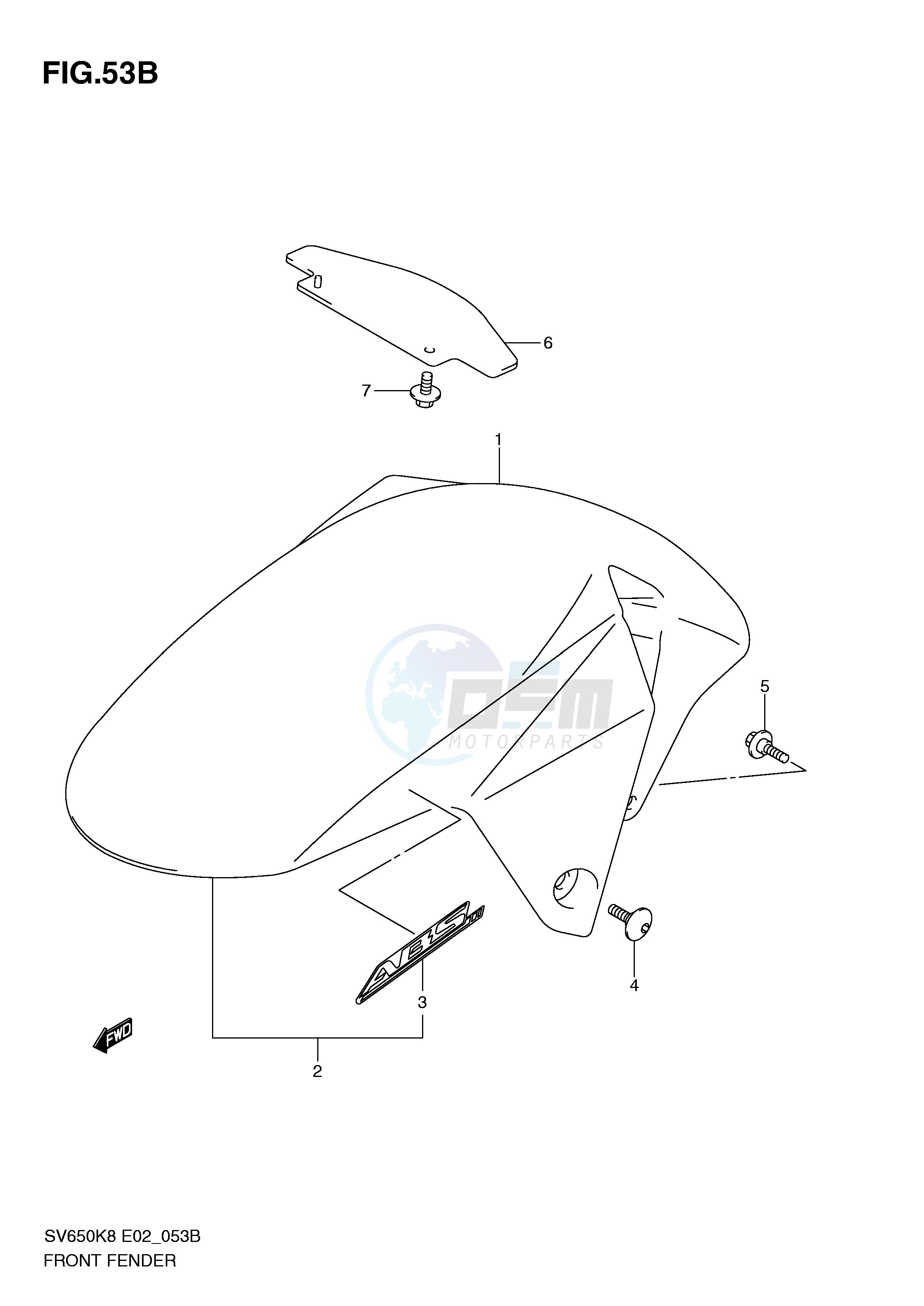 FRONT FENDER (MODEL L0) blueprint