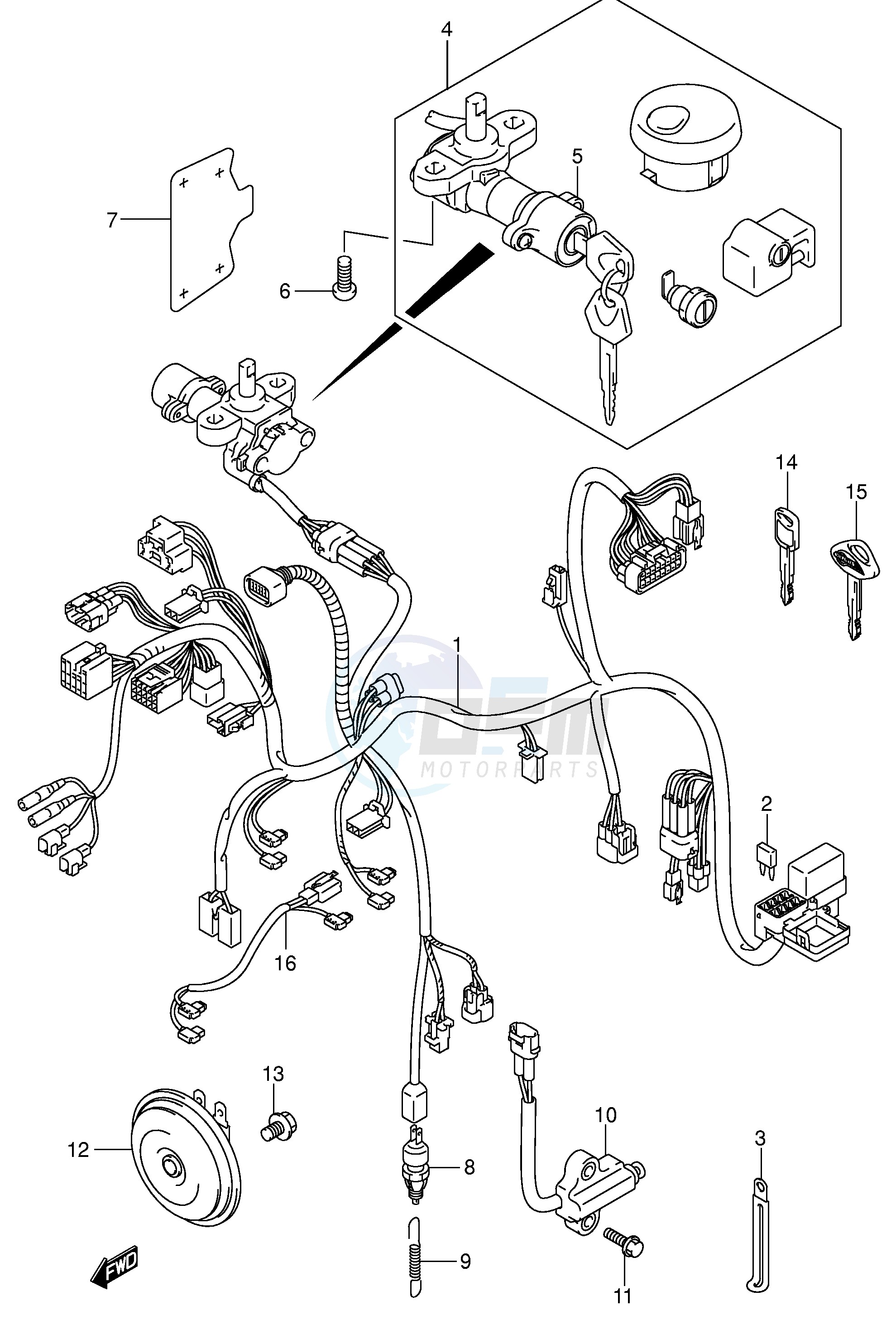 WIRING HARNESS (VL800K3 ZK3) image