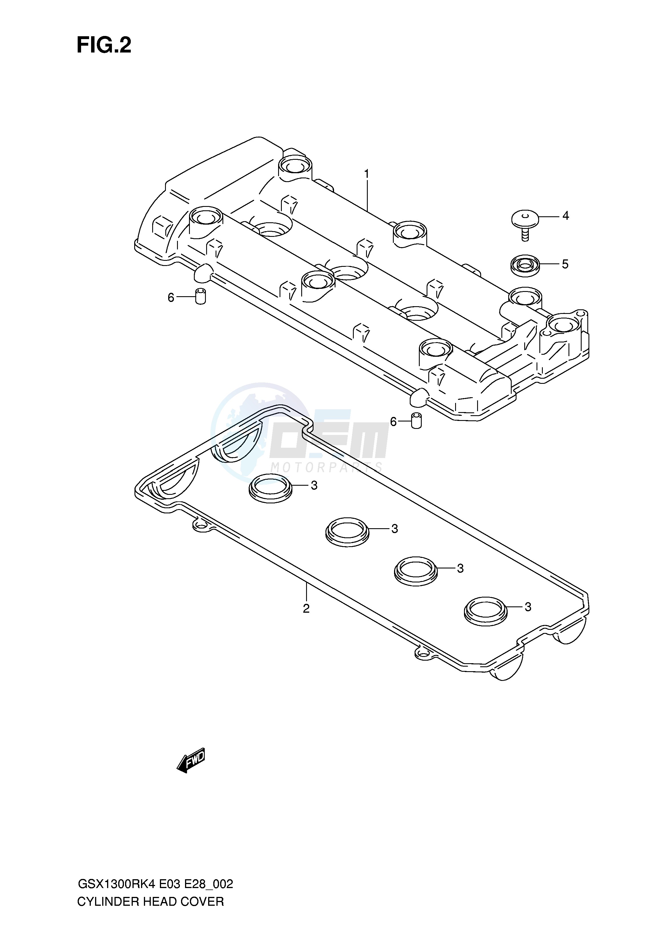 CYLINDER HEAD COVER blueprint