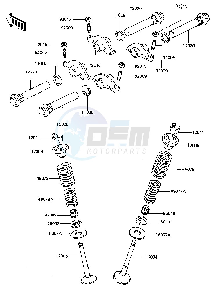 ROCKER ARMS_VALVES -- KZ440-D5- - image