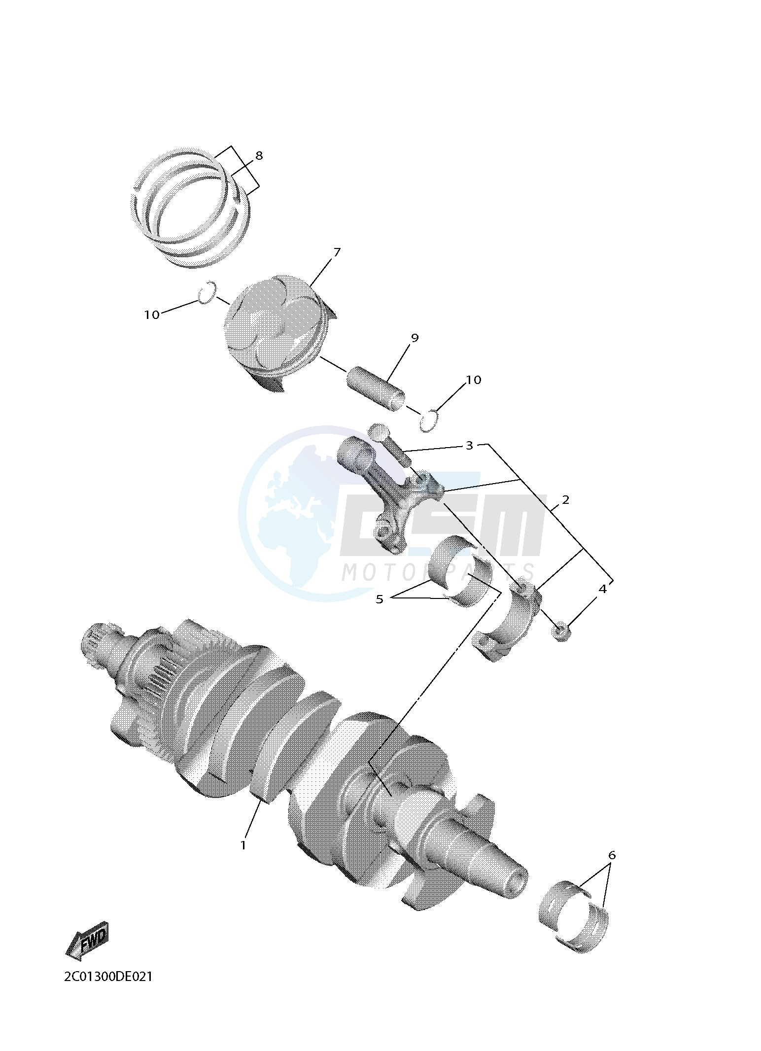 CRANKSHAFT & PISTON blueprint