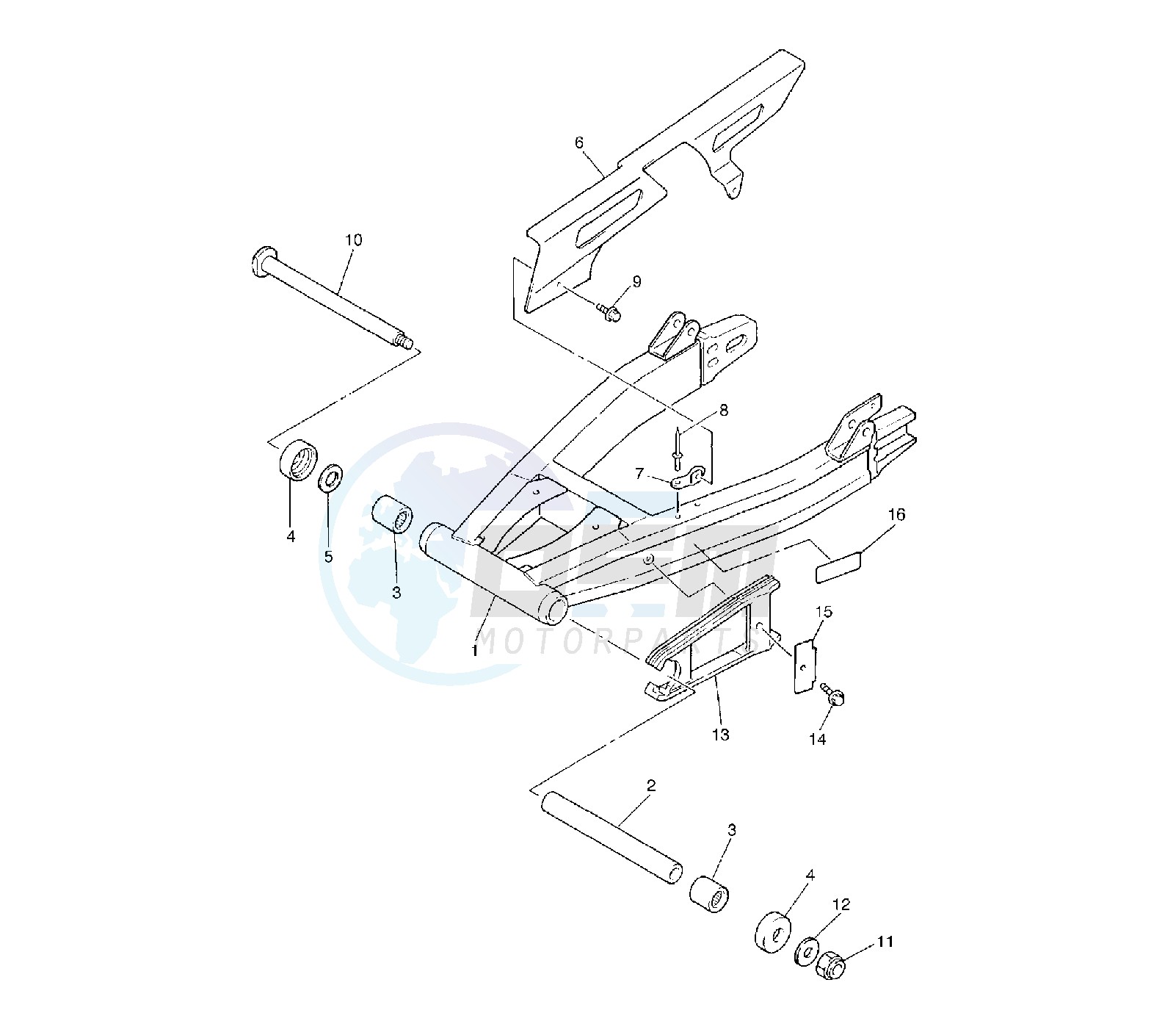 REAR ARM AND SUSPENSION blueprint