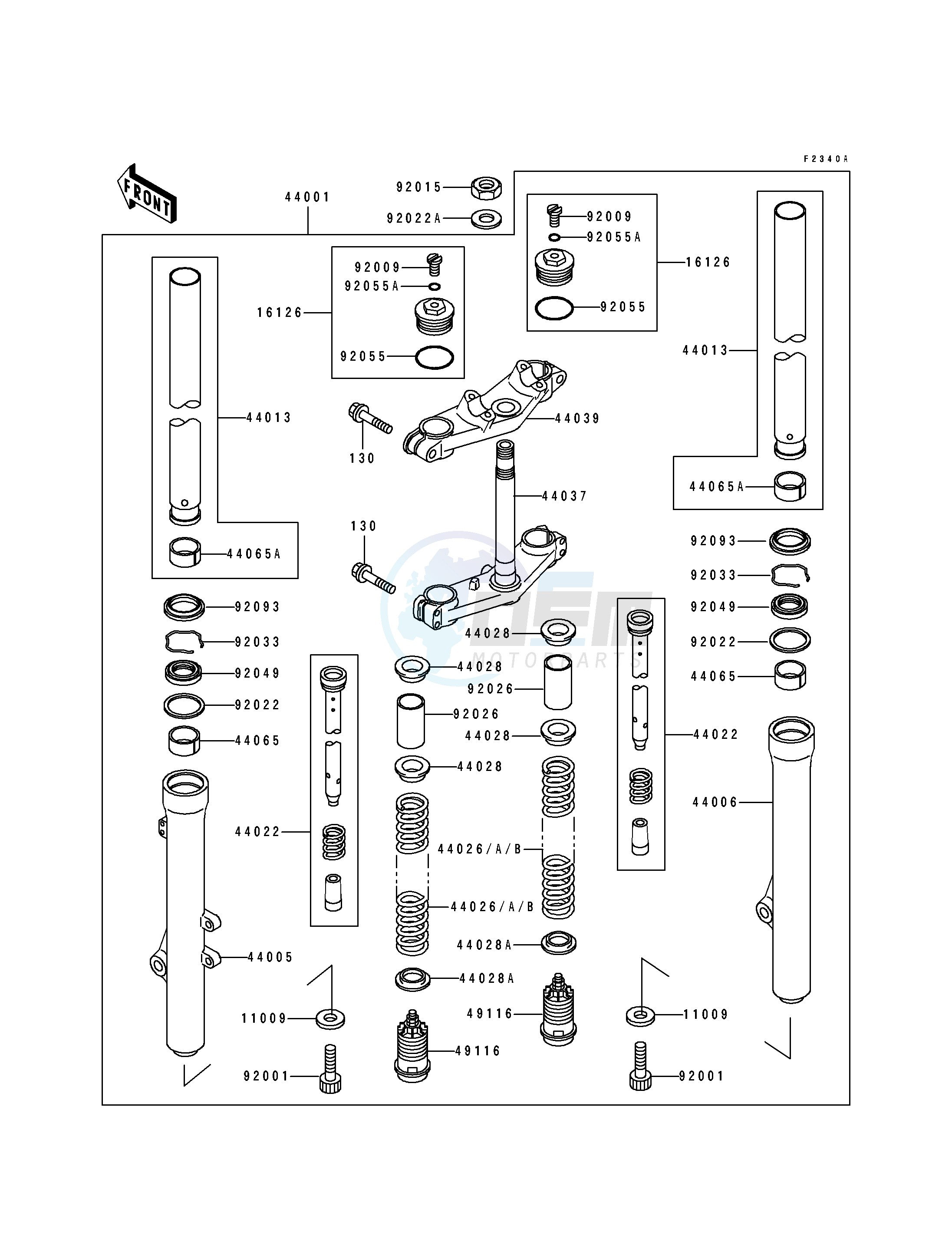 FRONT FORK-- KX80-T1- - image