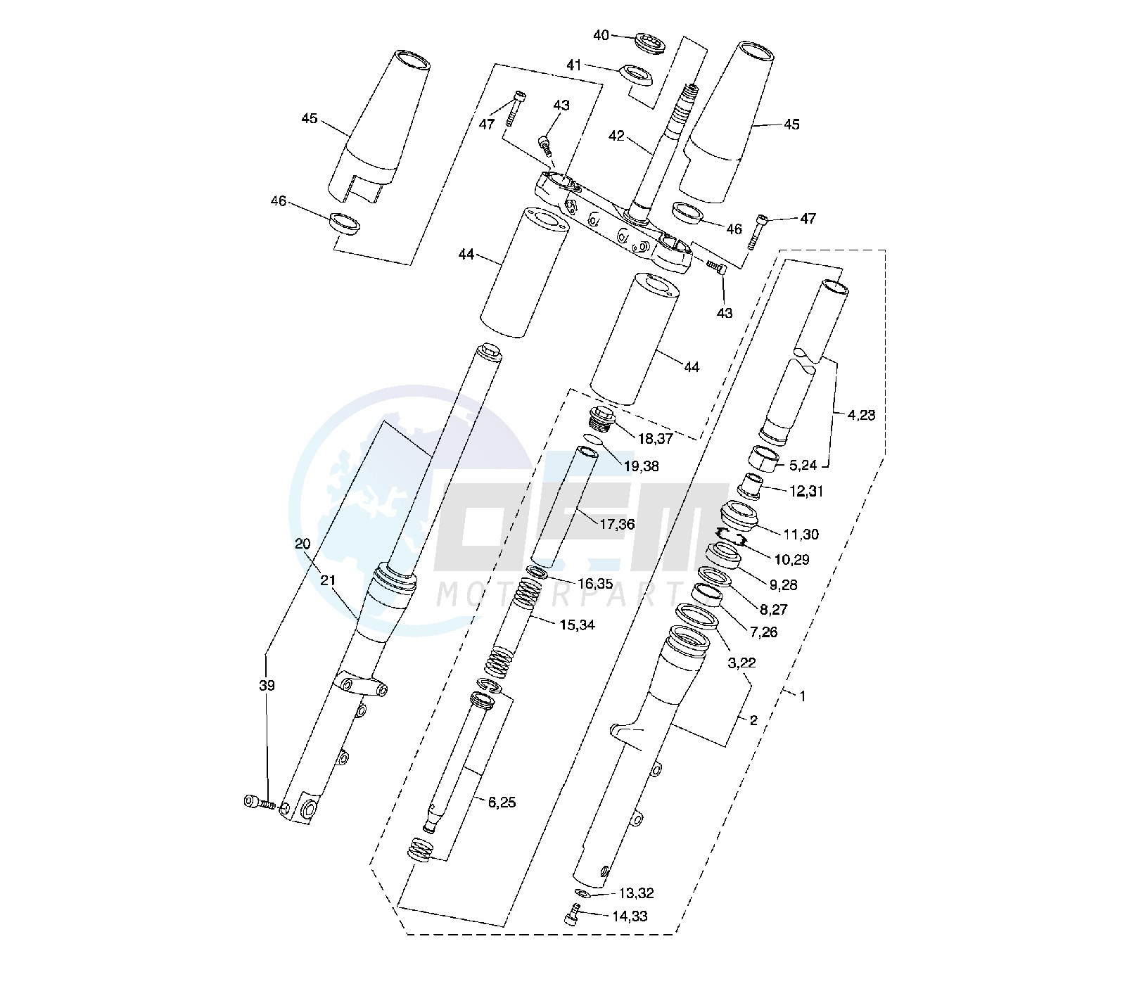 FRONT FORK blueprint