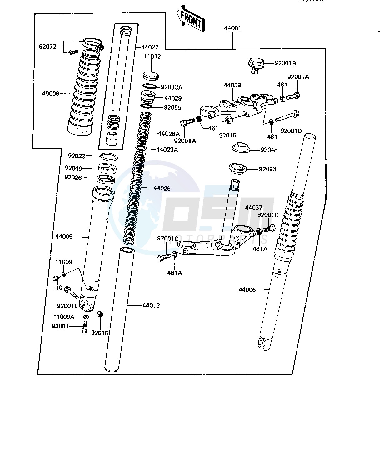 FRONT FORK -- KE125-A9- - image