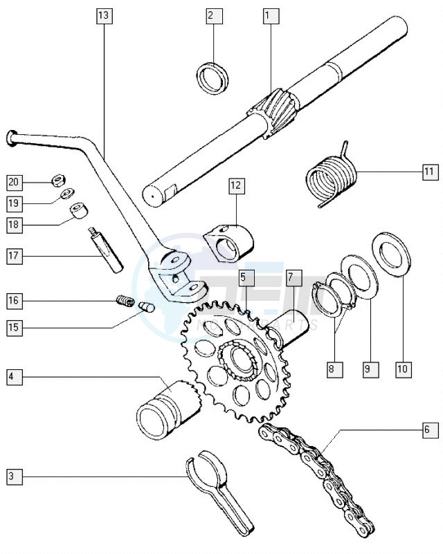 Strarter mechanism blueprint