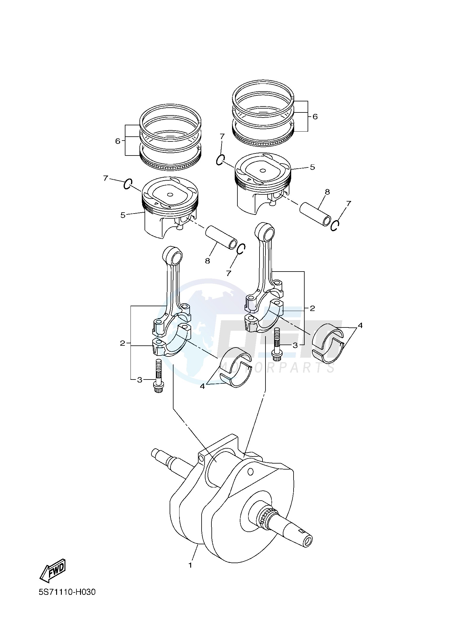 CRANKSHAFT & PISTON image