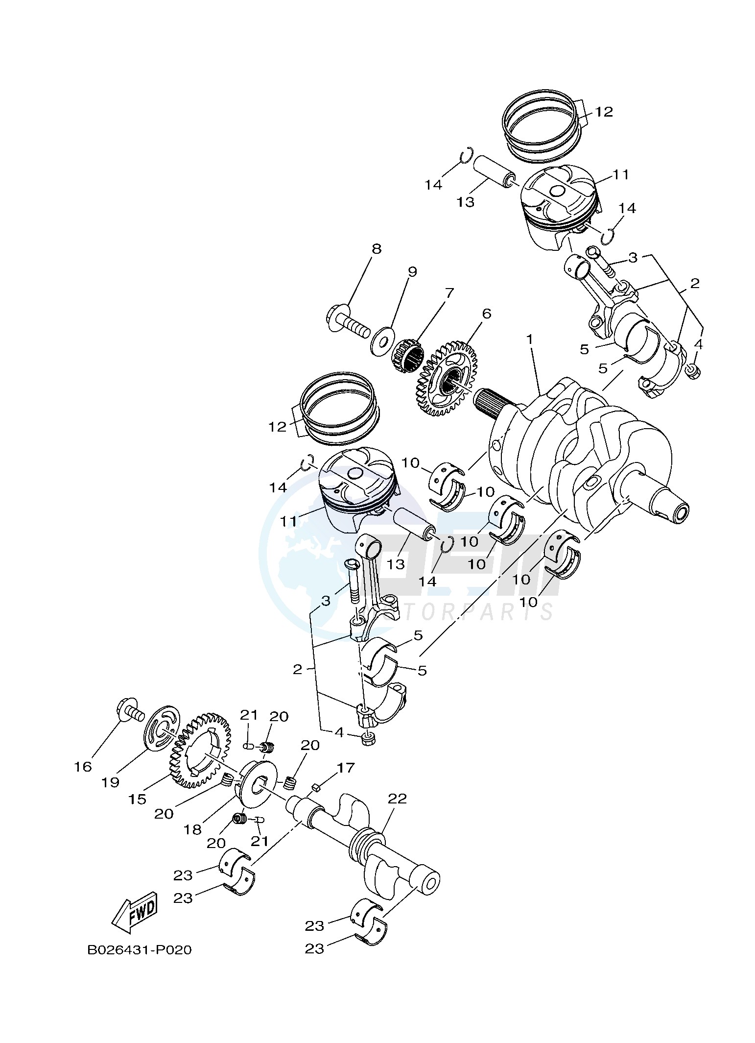 CRANKSHAFT & PISTON image