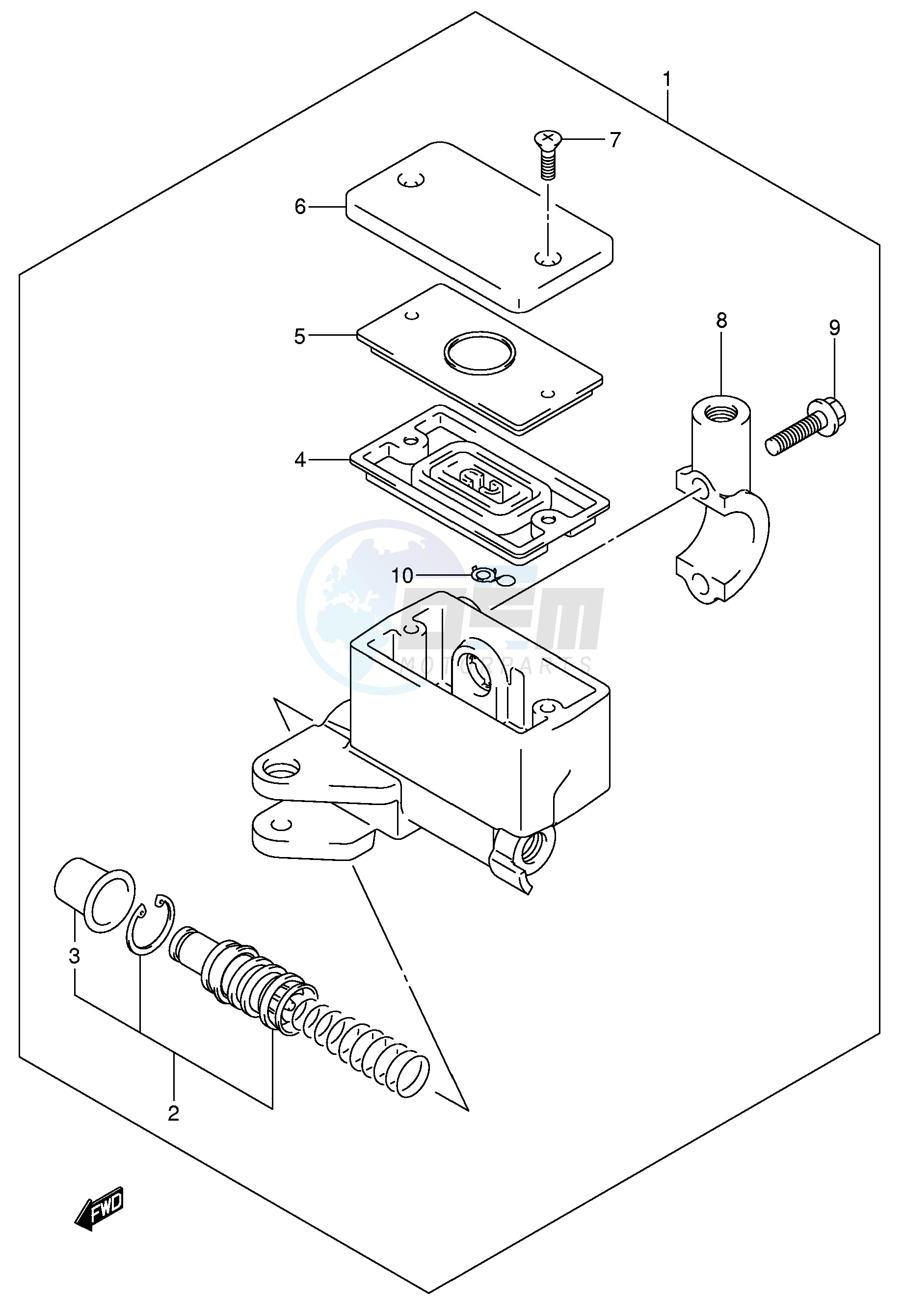 FRONT MASTER CYLINDER (GSF650K5 UK5 AK5 UAK5 K6 UK6 AK6 UAK6) image