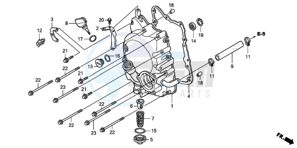 RIGHT CRANKCASE COVER (FES1253-5)(FES1503-5) image
