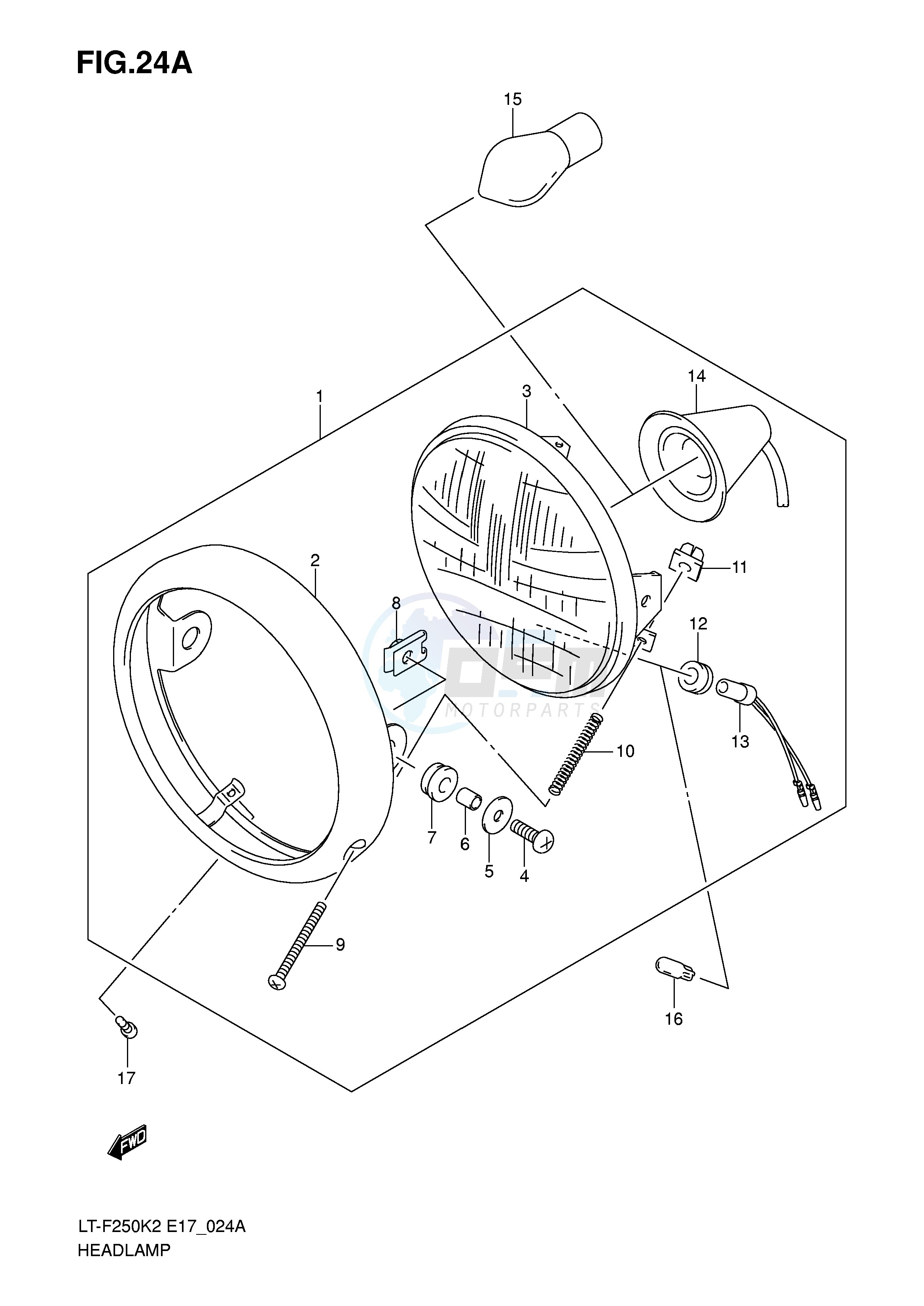 HEADLAMP (LT-F250K6 E4) blueprint