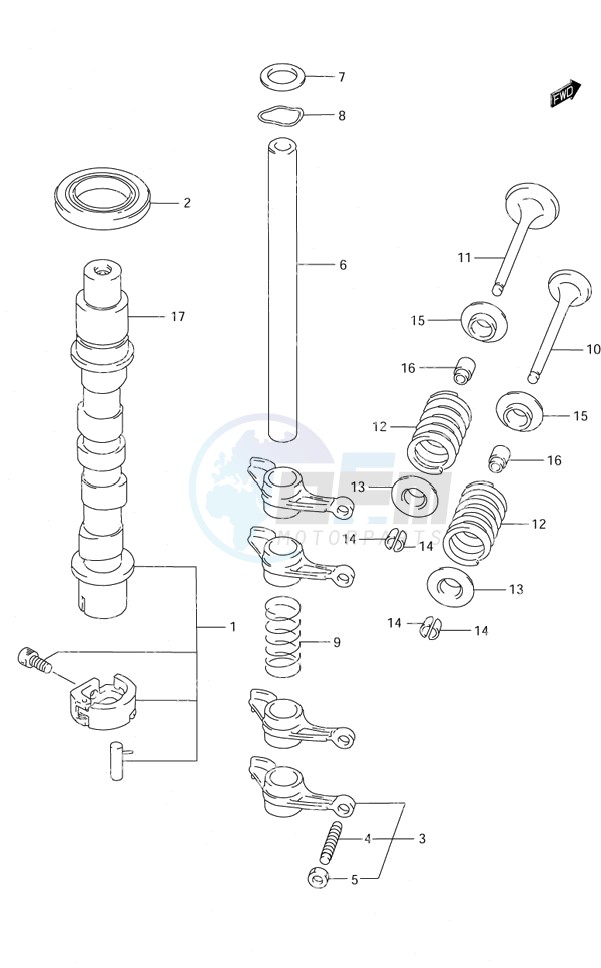 Camshaft S/N 652501 to 65XXXX image