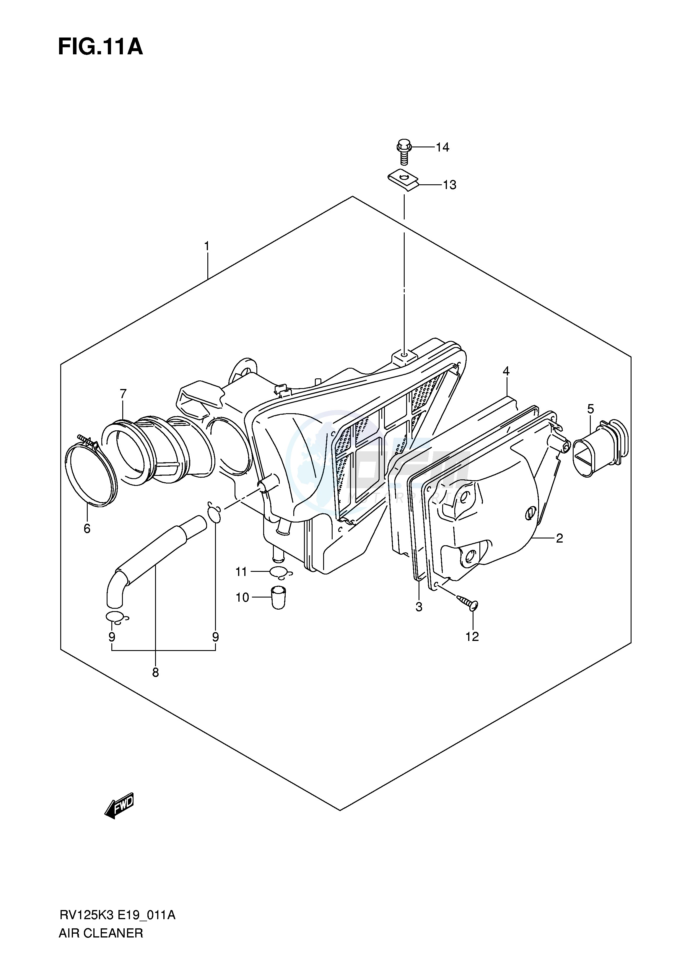 AIR CLEANER (MODEL K7) blueprint