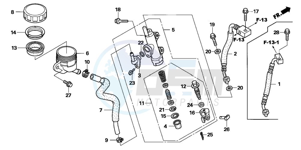 RR. BRAKE MASTER CYLINDER image