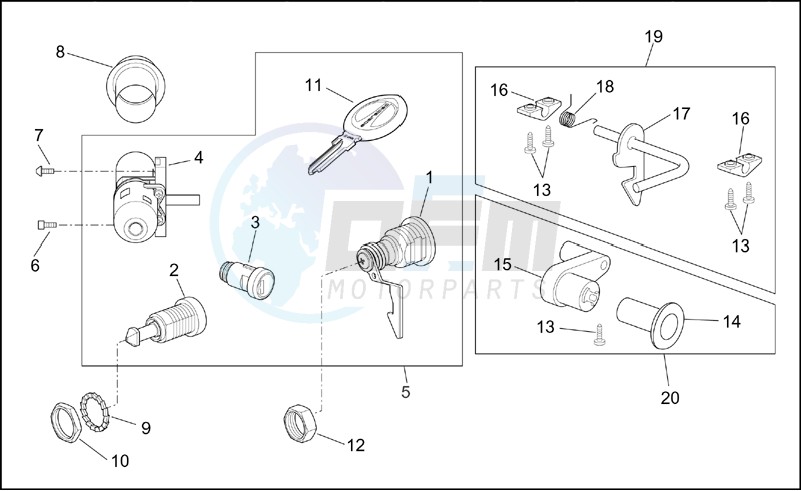 Lock hardware kit blueprint