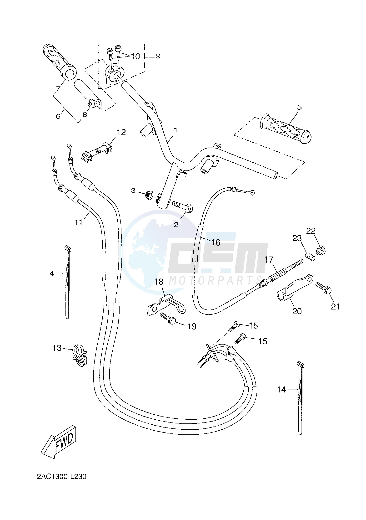 STEERING HANDLE & CABLE image