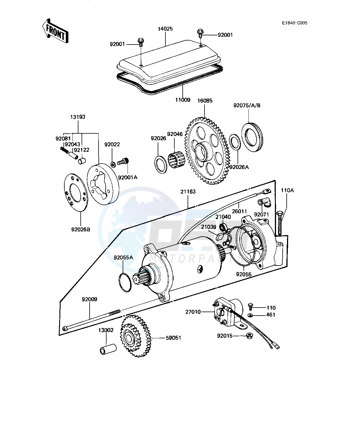 STARTER MOTOR_STARTER CLUTCH -- KZ1000-J1- - blueprint