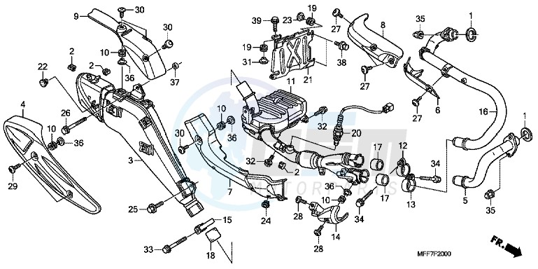 EXHAUST MUFFLER blueprint