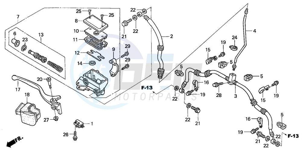 FR. BRAKE MASTER CYLINDER image