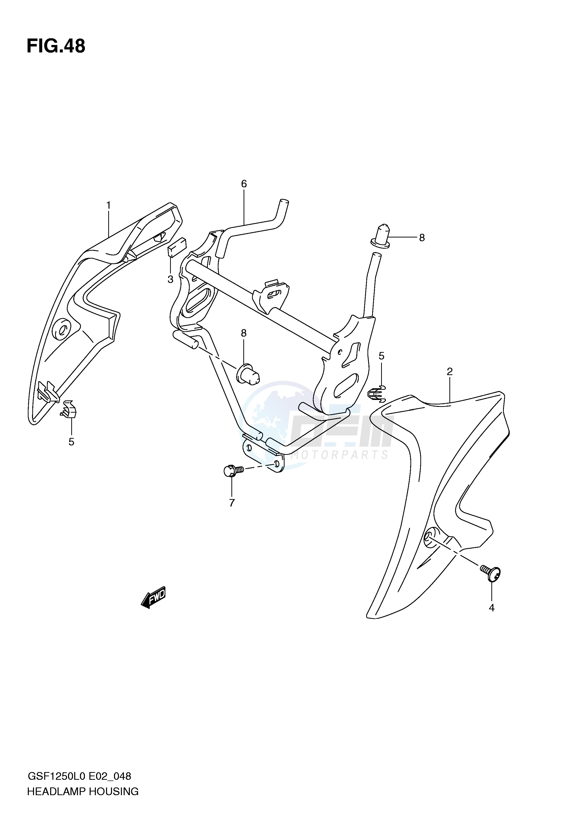 HEADLAMP COVER blueprint