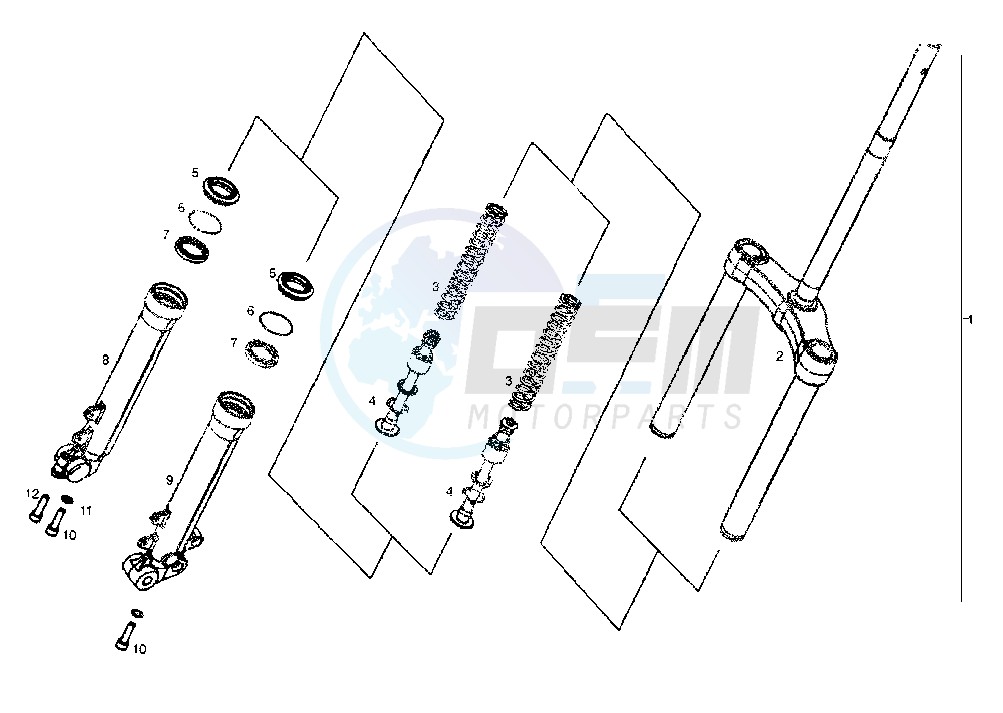 FRONT FORK blueprint