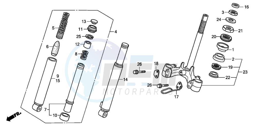 FRONT FORK/FRONT CUSHION blueprint