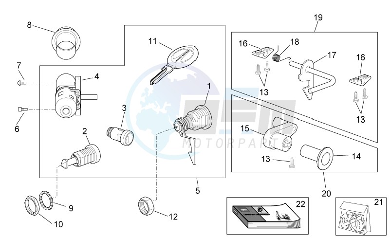 Decal - lock hardware kit blueprint