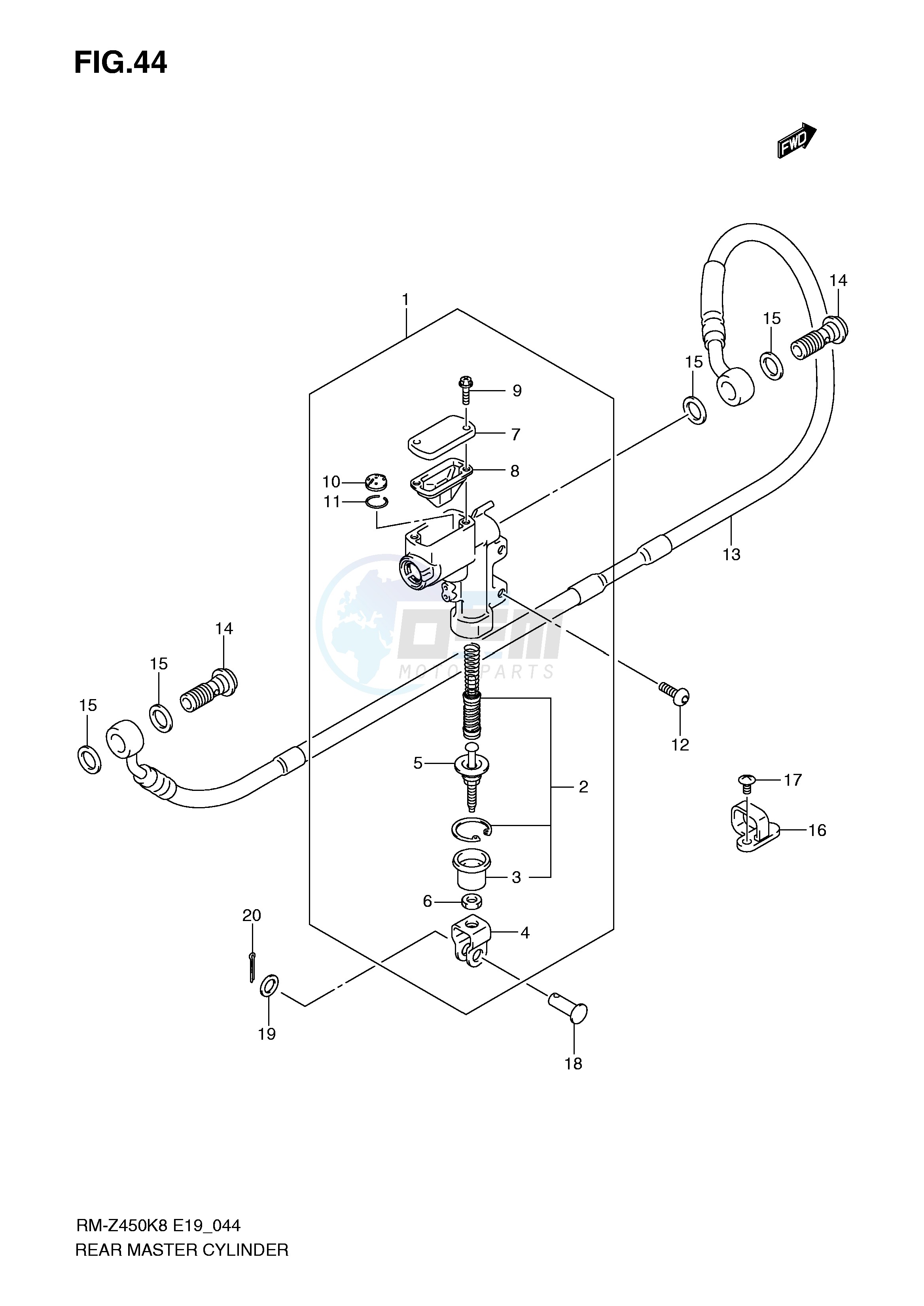 REAR MASTER CYLINDER image