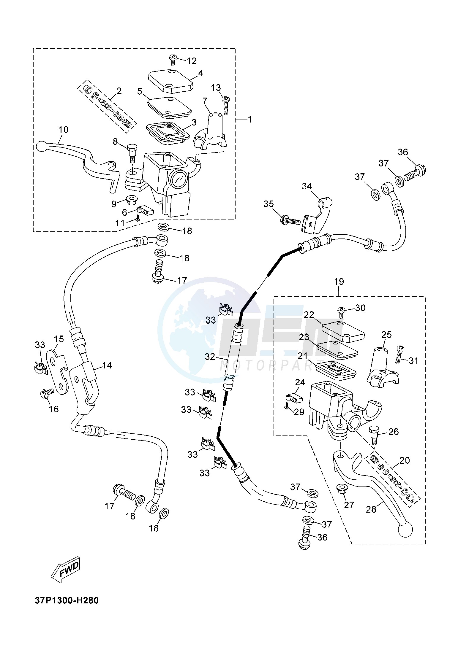 FRONT MASTER CYLINDER image