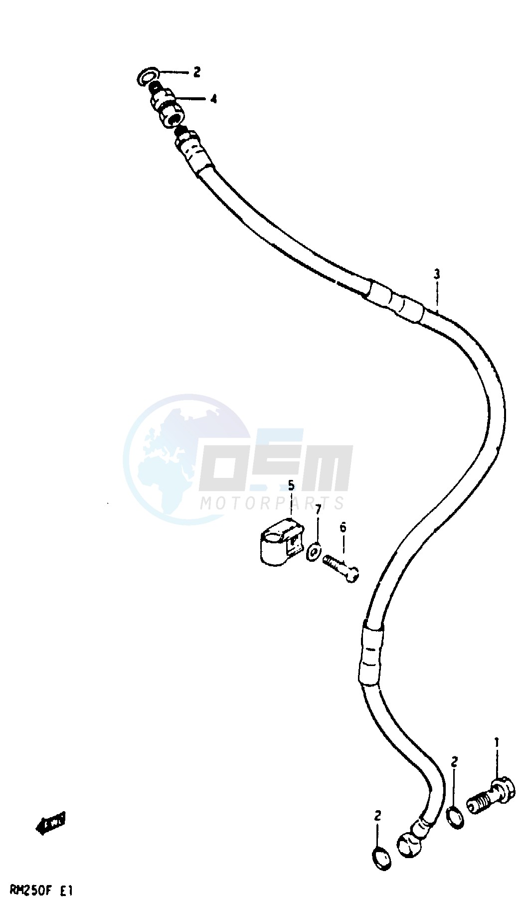 FRONT BRAKE HOSE (MODEL F) image