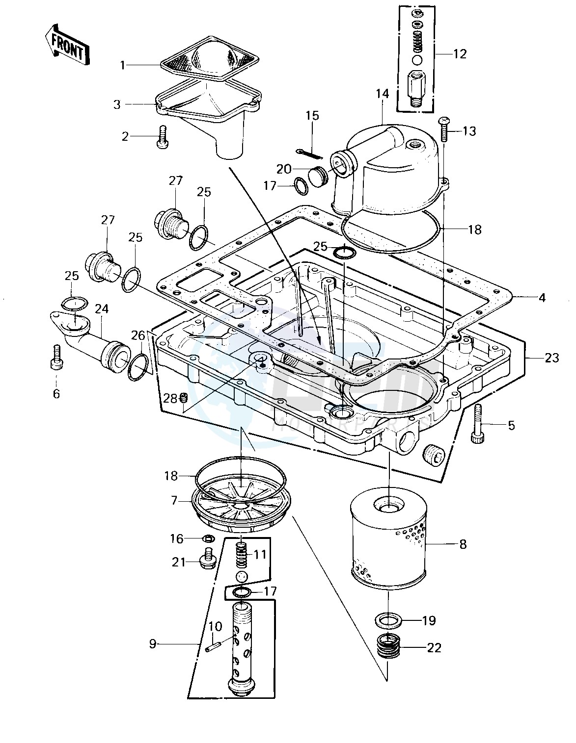 OIL PAN_OIL FILTER -- Till E_NO. 010637- - image