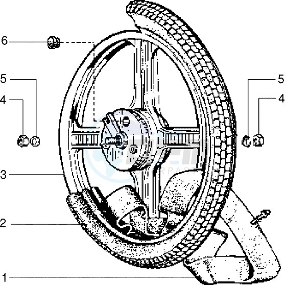 Alloy front wheel blueprint