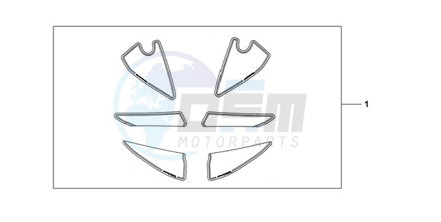 RACING STICKER WHITE BACKGROUND 'NUMBER PLATE STICKERS' WITH blueprint