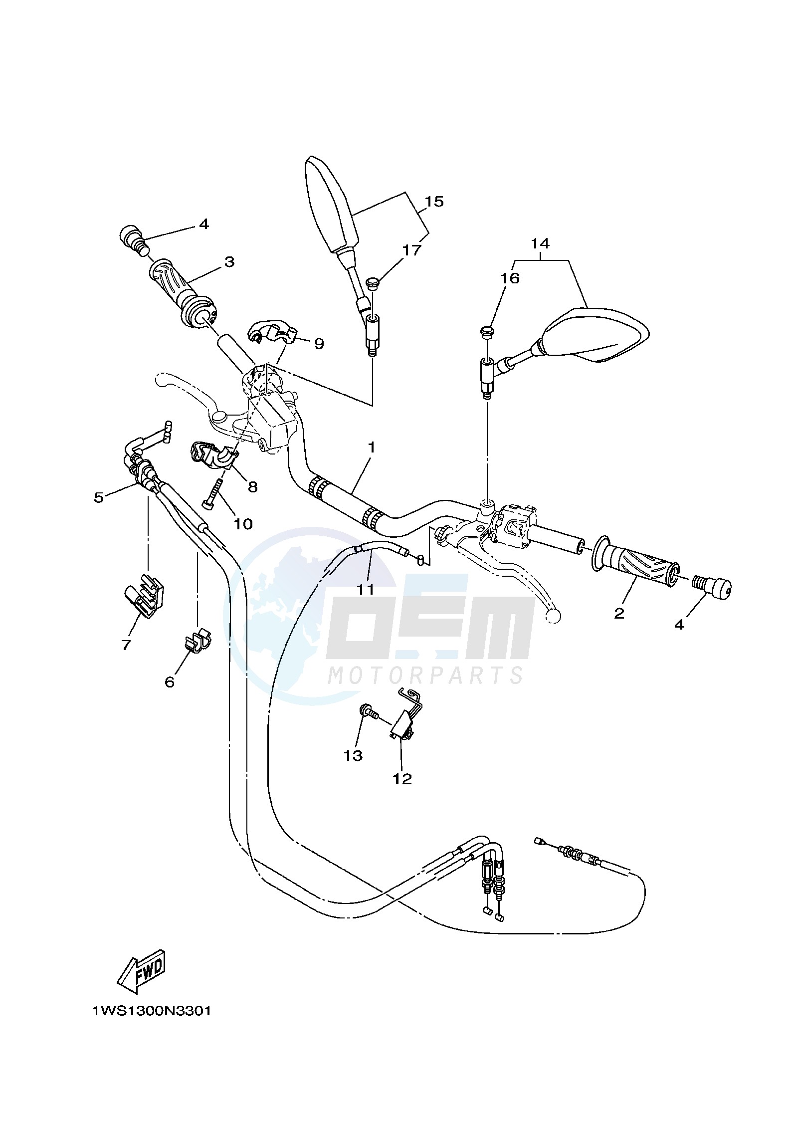 STEERING HANDLE & CABLE image