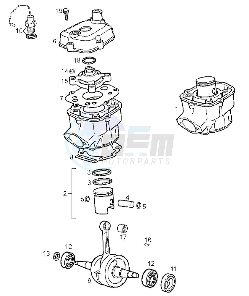 Drive Shaft - Cylinder - Piston image