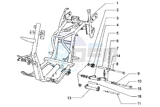 Chassis - Swinging arm - Aide stand blueprint