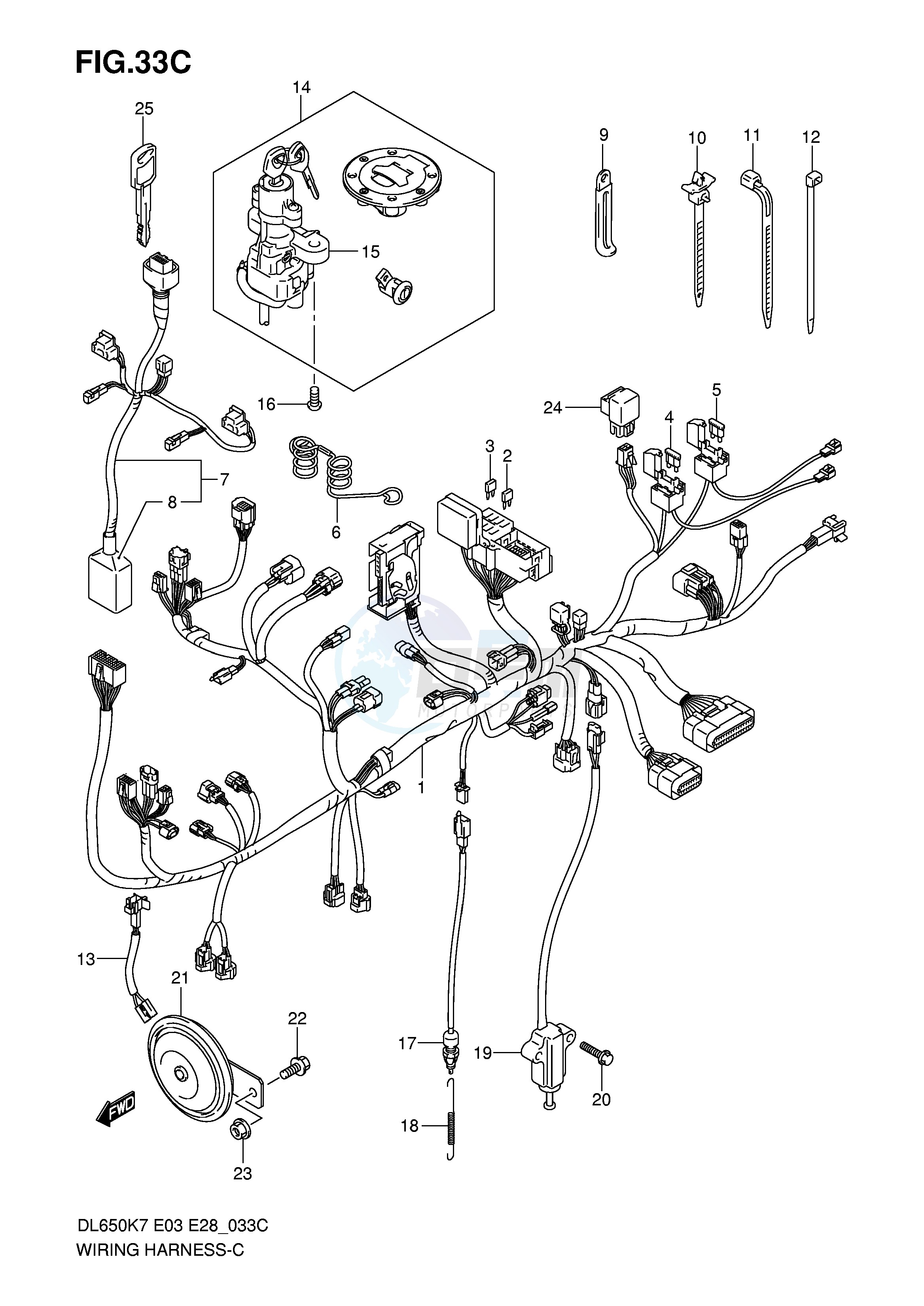 WIRING HARNESS (DL650AK8 AK9 AL0) image