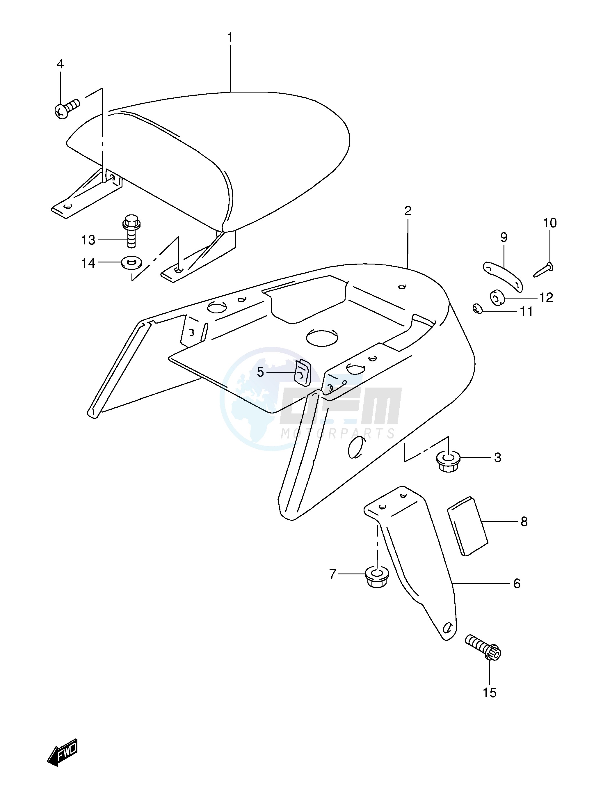 SEAT TAIL COVER (MODEL K1) blueprint