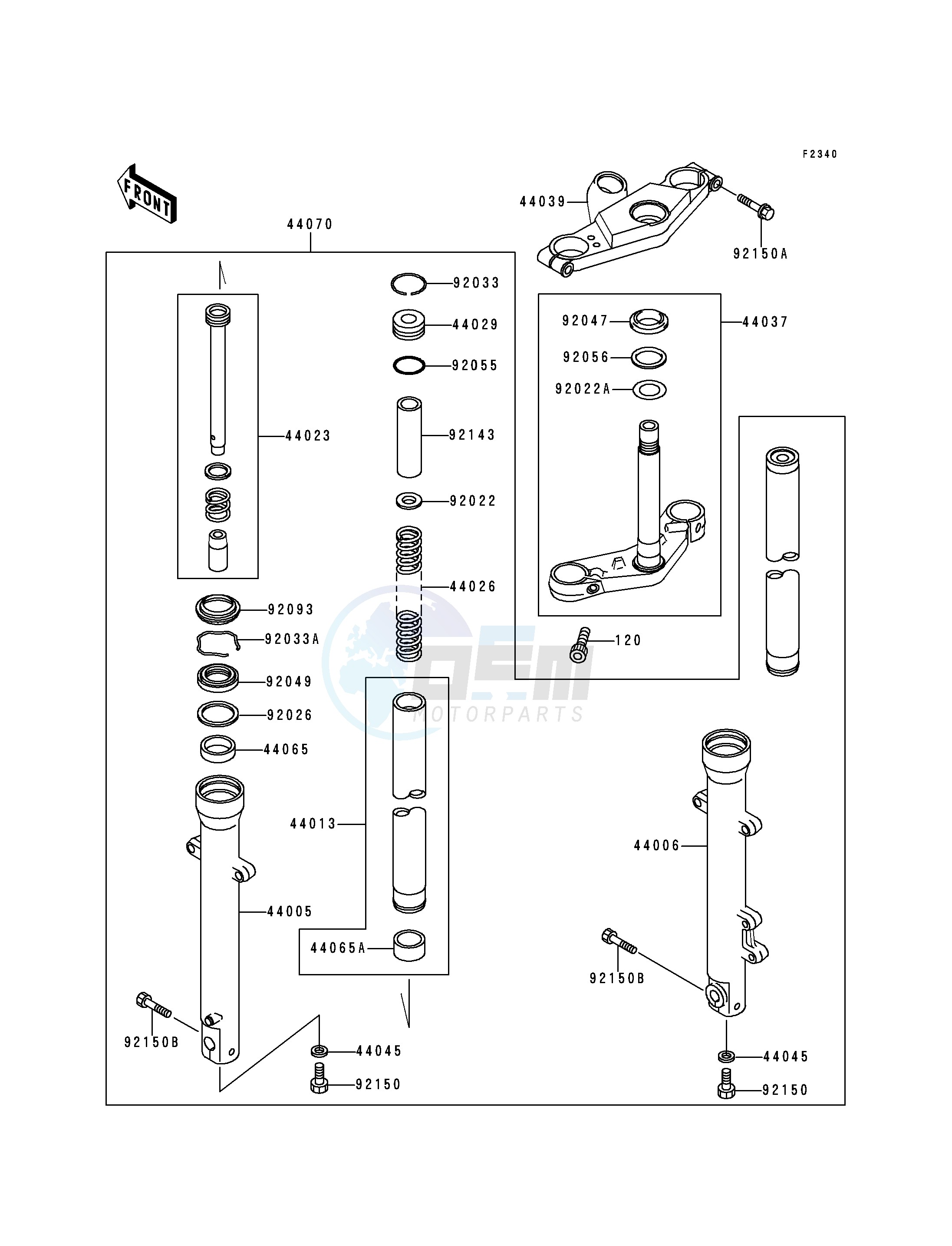 FRONT FORK blueprint