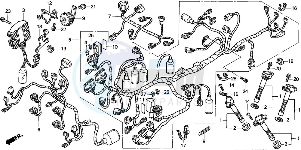WIRE HARNESS (VFR800A) image