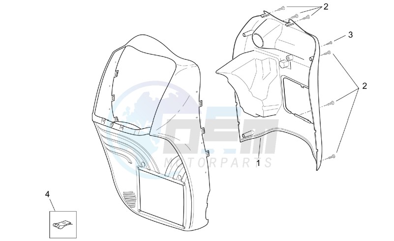 Front body - Internal shield blueprint