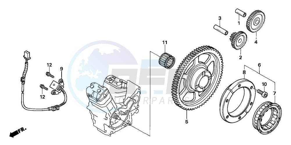 PULSE GENERATOR/ STARTING CLUTCH blueprint