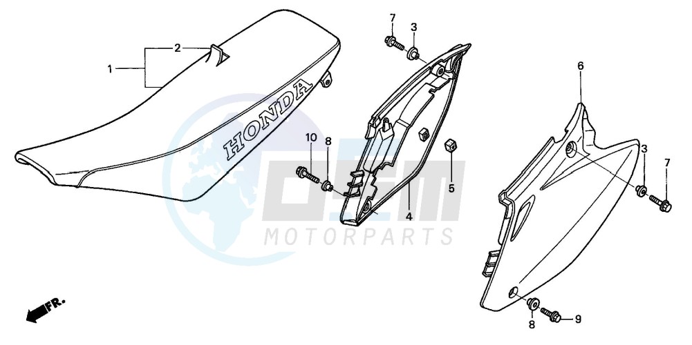 SEAT/SIDE COVER (CRF450R2,3,4) blueprint