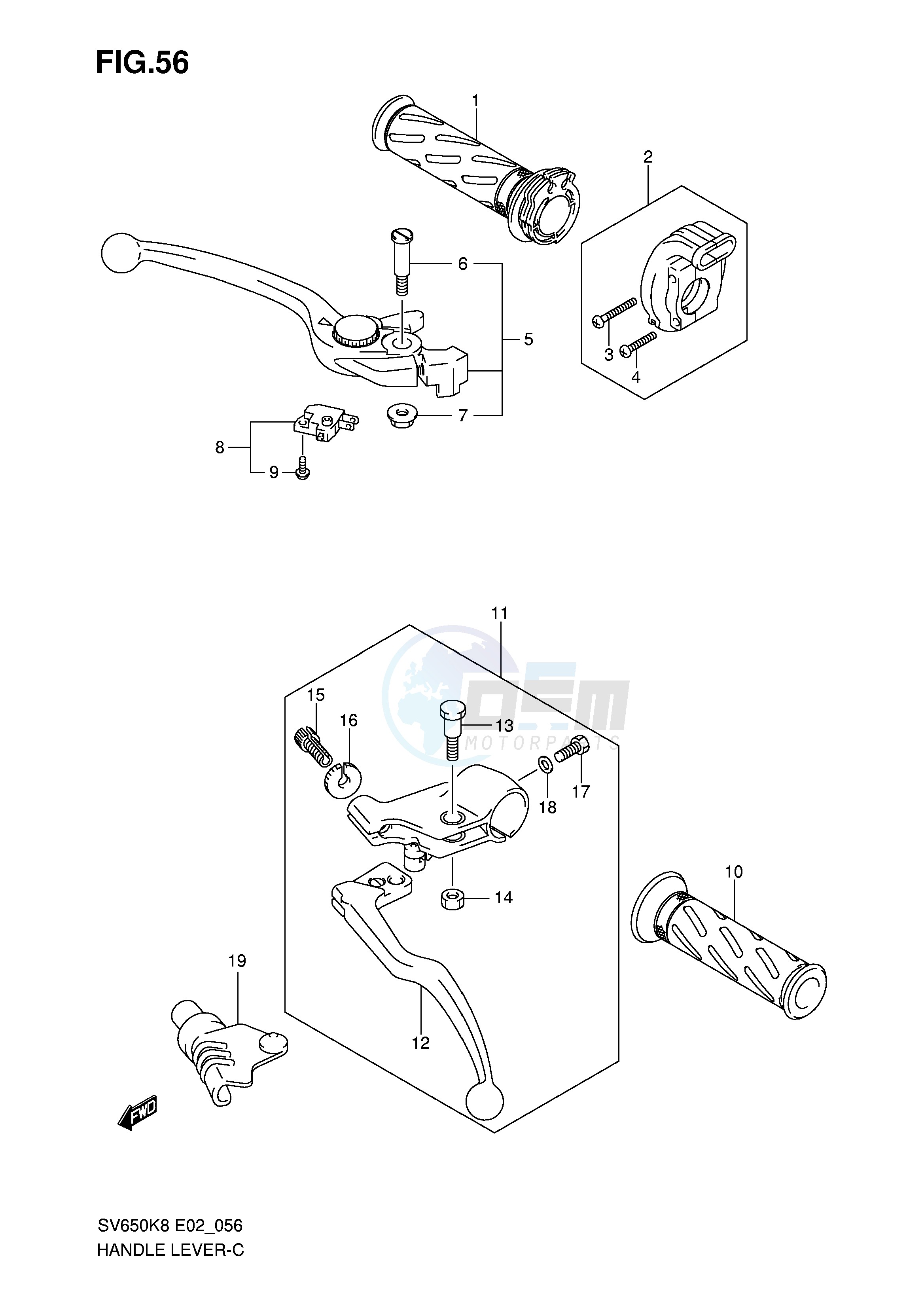 HANDLE LEVER (MODEL K8 K9) blueprint