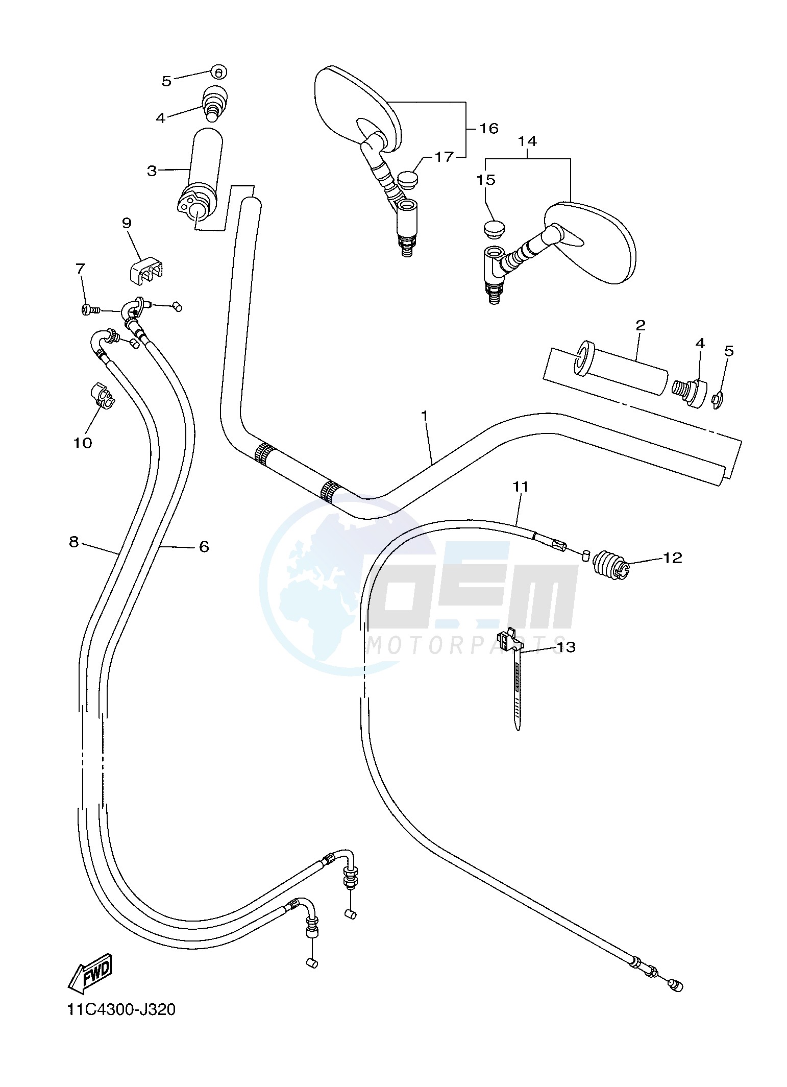 STEERING HANDLE & CABLE image